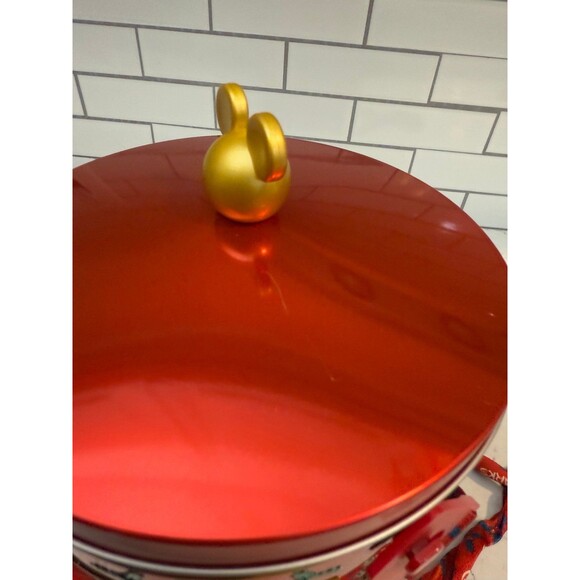 Disney Parks Holiday Christmas Mickey and Friends Musical Tin Popcorn Bucket - Picture 5 of 7